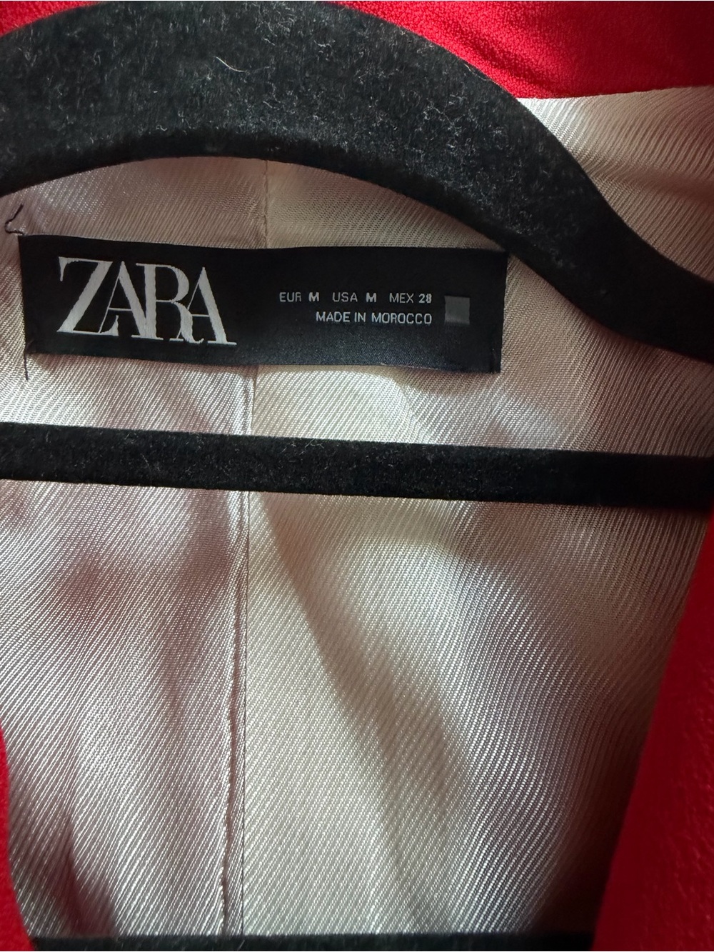 Zara Red Double-Breasted Blazer Jacket - Picture 6 of 7